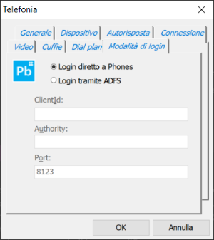 Scheda Login